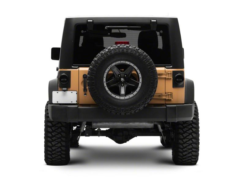 Raxiom 07-18 Jeep Wrangler JK Axial Series Halo LED Tail Lights- Black Housing (Clear Lens)