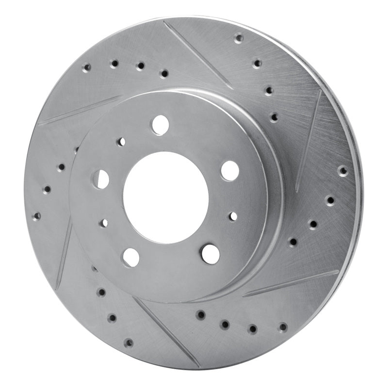 R1 Concepts R1 95-97 Ford Crown Victoria Front Left Drilled & Slotted Silver Brake Rotor