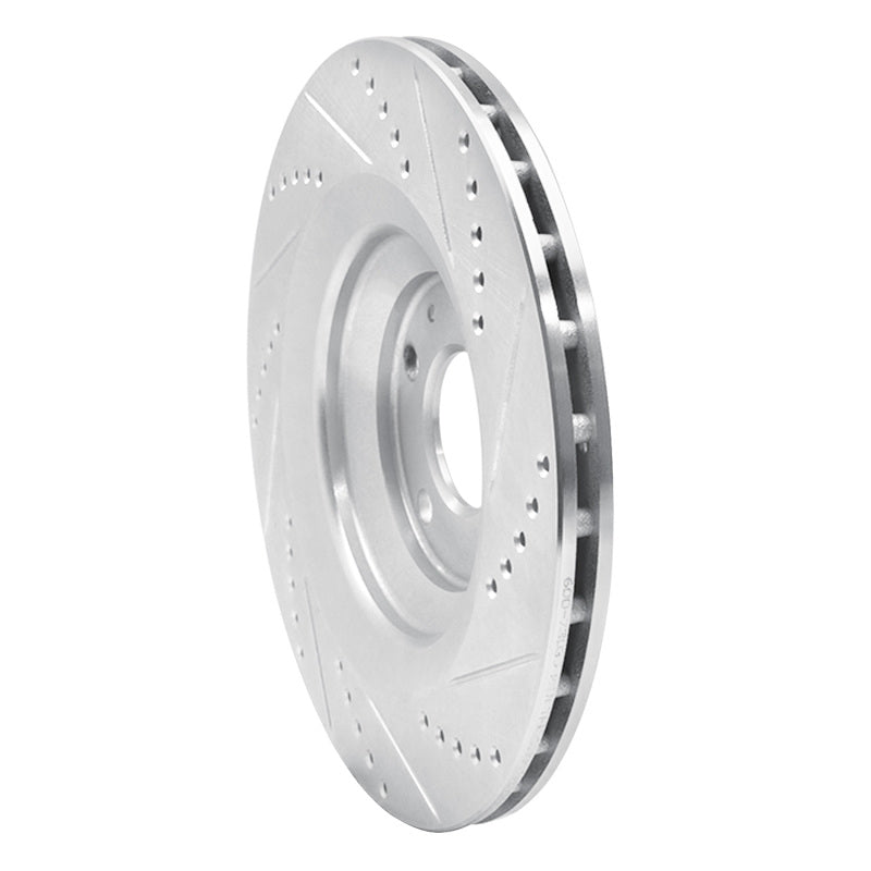 R1 Concepts R1 05-11 Audi A6 Quattro Rear Left Drilled & Slotted Silver Brake Rotor