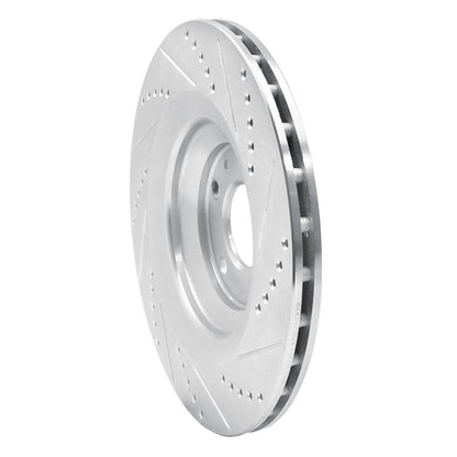 R1 Concepts R1 05-11 Audi A6 Quattro Rear Left Drilled & Slotted Silver Brake Rotor