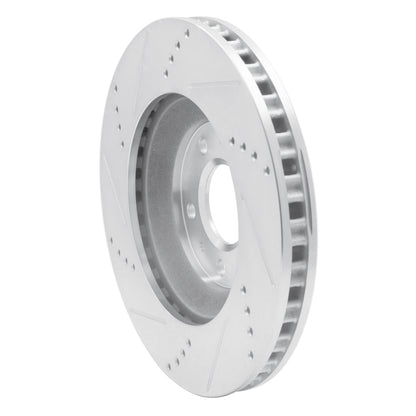R1 Concepts R1 04-08 Cadillac CTS Front Right Drilled & Slotted Silver Brake Rotor