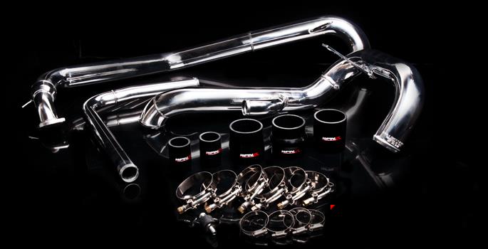 Weapon R Polished Upper Intercooler Piping for 08-10 Mitsubishi Evolution X