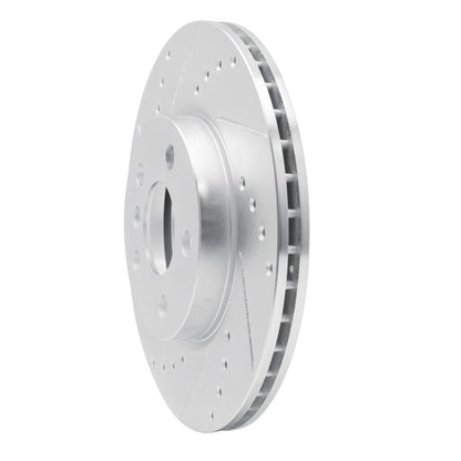 R1 Concepts R1 14-21 Mini Cooper (Excl Clubman) Front Left Drilled & Slotted Silver Brake Rotor