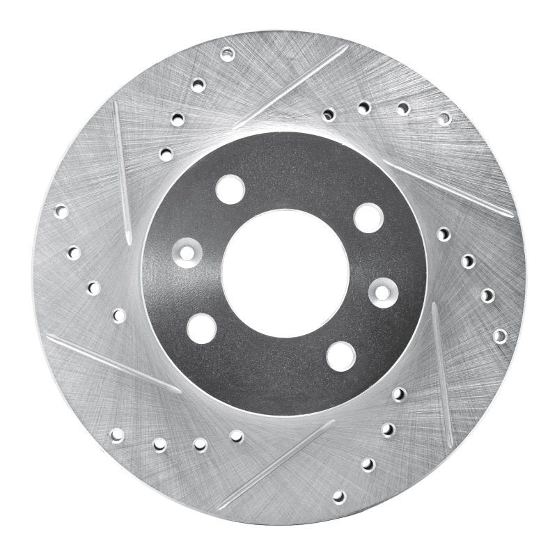 R1 Concepts R1 06-12 Dodge Attitude (Mexico) Front Left Drilled & Slotted Silver Brake Rotor