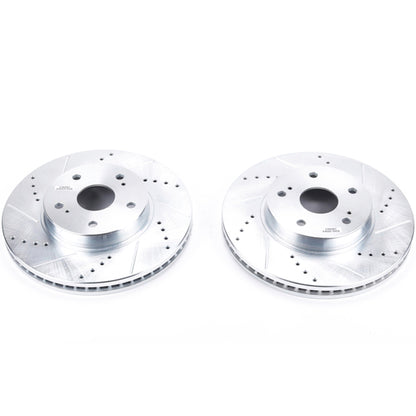PowerStop Power Stop 15-18 Subaru Legacy Front Evolution Drilled & Slotted Rotors - Pair