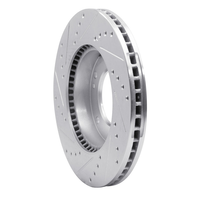 R1 Concepts R1 07-09 Kia SORENTO Front Right Drilled & Slotted Silver Brake Rotor