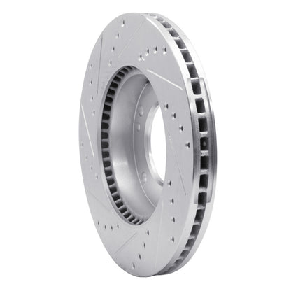 R1 Concepts R1 07-09 Kia SORENTO Front Right Drilled & Slotted Silver Brake Rotor