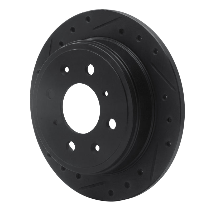 R1 Concepts R1 98-00 Chrysler LHS Front Left Drilled & Slotted Black Brake Rotor