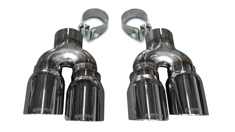 CORSA Performance Corsa 16-19 Cadillac ATS 3.6T 4in Inlet / 4in Outlet Twin Polished Tip Kit (For Corsa Exhaust Only)