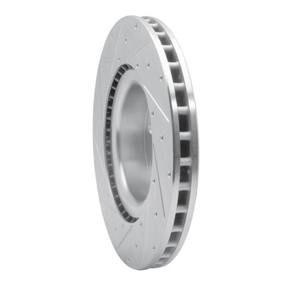 R1 Concepts R1 12-21 Tesla Model X Front Right Drilled & Slotted Silver Brake Rotor