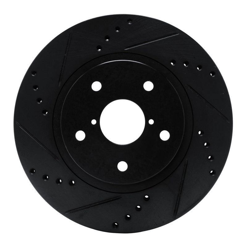 R1 Concepts R1 -24 Subaru Forester Front Left Drilled & Slotted Black Brake Rotor