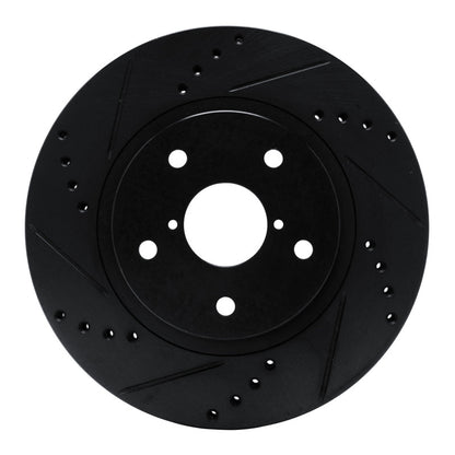 R1 Concepts R1 -24 Subaru Forester Front Left Drilled & Slotted Black Brake Rotor