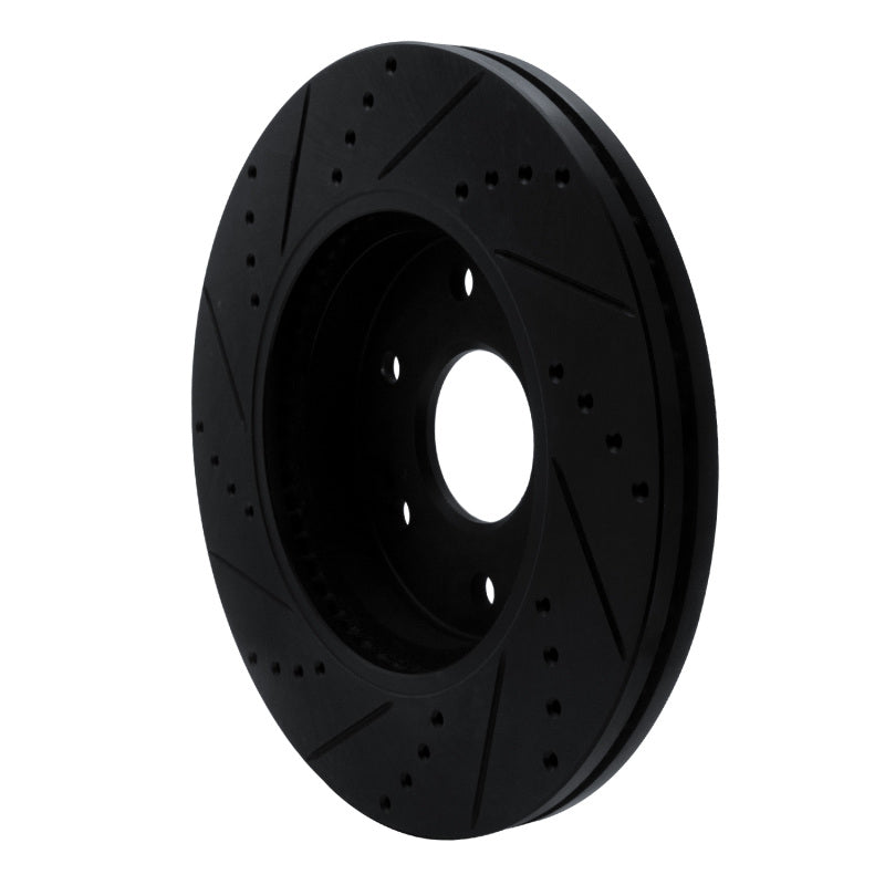 R1 Concepts R1 2019-2026 Cadillac Escalade ESV Front Right Drilled & Slotted Black Brake Rotor