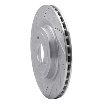 R1 Concepts R1 13-25 Land Rover Range Rover Rear Left Drilled & Slotted Silver Brake Rotor