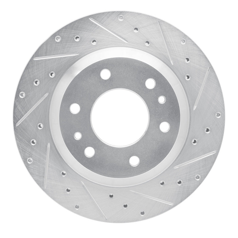 R1 Concepts R1 02-05 Buick Rainier Front Right Drilled & Slotted Silver Brake Rotor