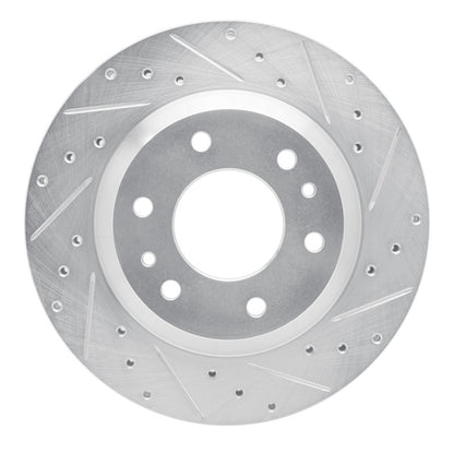 R1 Concepts R1 02-05 Buick Rainier Front Right Drilled & Slotted Silver Brake Rotor