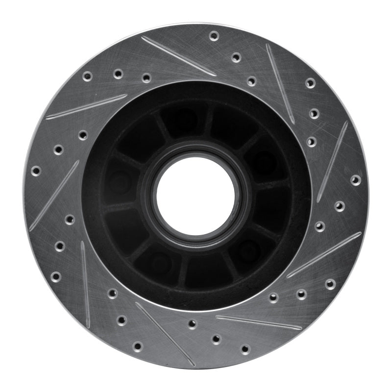 R1 Concepts R1 86-88 Ford BRONCO Front Left Drilled & Slotted Silver Brake Rotor