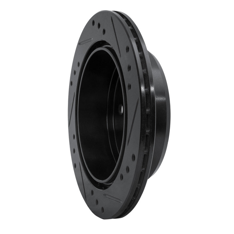 R1 Concepts R1 82-85 Toyota Celica Rear Left Drilled & Slotted Black Brake Rotor