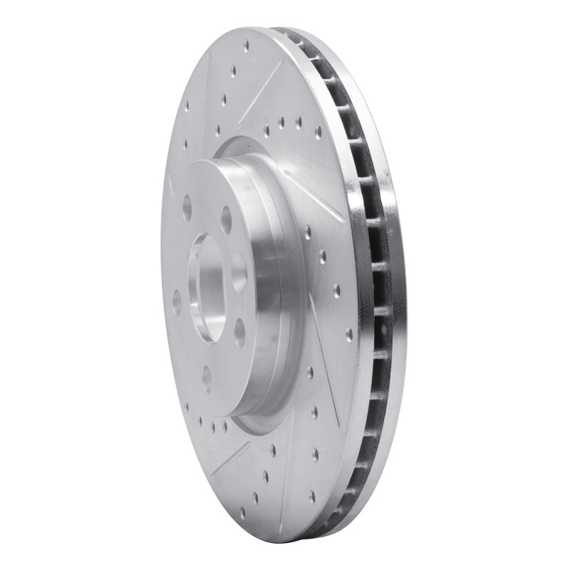 R1 Concepts R1 07-18 Land Rover Range Rover Evoque Front Left Drilled & Slotted Silver Brake Rotor