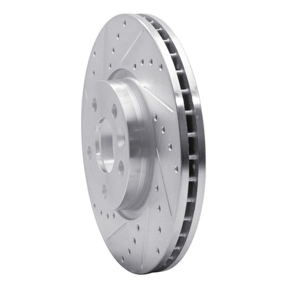R1 Concepts R1 07-18 Land Rover Range Rover Evoque Front Left Drilled & Slotted Silver Brake Rotor