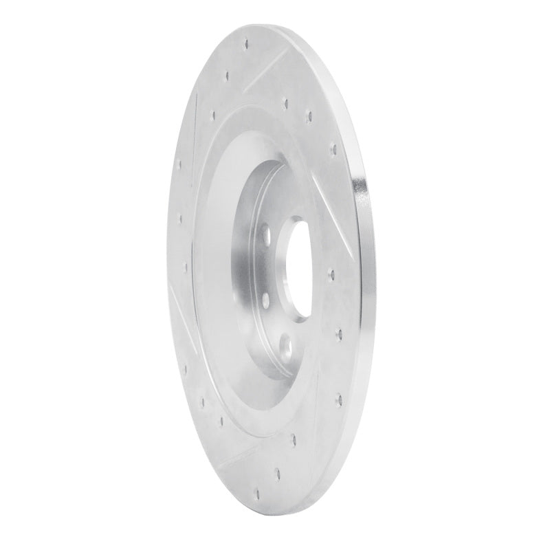 R1 Concepts R1 01-05 Mazda Miata Rear Right Drilled & Slotted Silver Brake Rotor