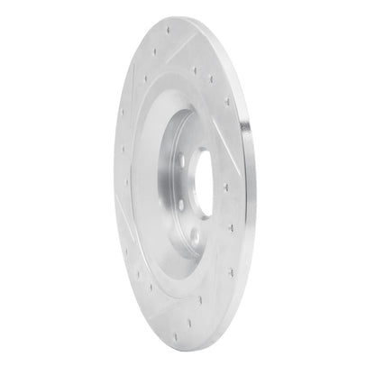 R1 Concepts R1 01-05 Mazda Miata Rear Right Drilled & Slotted Silver Brake Rotor