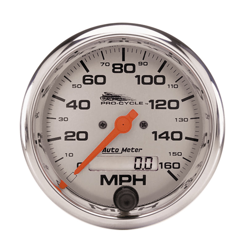 Autometer Pro-Cycle Gauge Speedo 3 3/4in 160 Mph Elec Silver