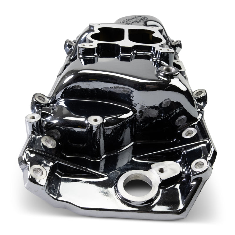 Edelbrock 65-90 BB Chevy Oval Port Heads Performer 2-O Manifold - Black Plasma