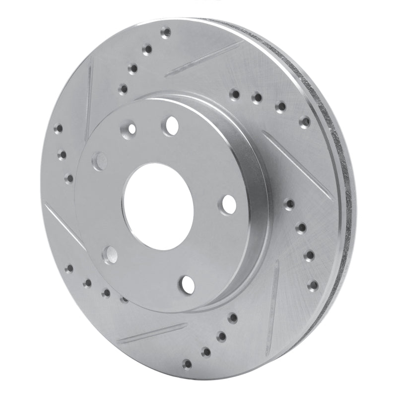 R1 Concepts R1 99-02 Daewoo Leganza Front Left Drilled & Slotted Silver Brake Rotor