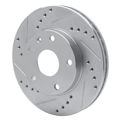 R1 Concepts R1 99-02 Daewoo Leganza Front Left Drilled & Slotted Silver Brake Rotor