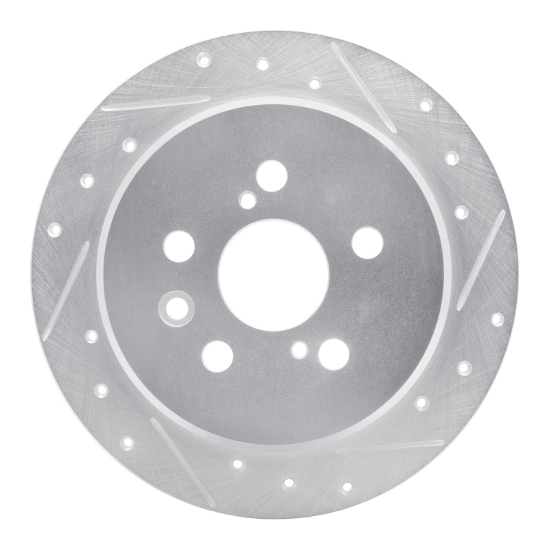R1 Concepts R1 94-95 Toyota Celica Rear Right Drilled & Slotted Silver Brake Rotor