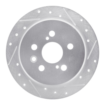 R1 Concepts R1 94-95 Toyota Celica Rear Right Drilled & Slotted Silver Brake Rotor