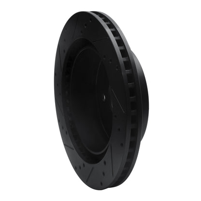 R1 Concepts R1 04-06 Dodge Ram 1500 Pickup Rear Right Drilled & Slotted Black Brake Rotor