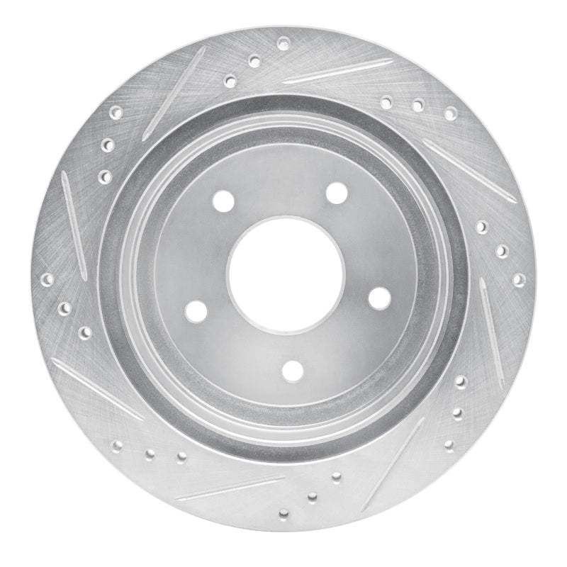 R1 Concepts R1 1998-2005 Chevrolet Blazer Rear Right Drilled & Slotted Silver Brake Rotor