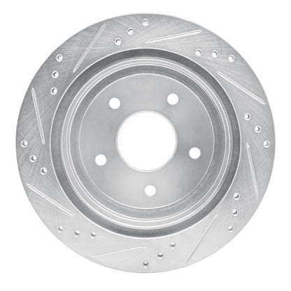R1 Concepts R1 1998-2005 Chevrolet Blazer Rear Right Drilled & Slotted Silver Brake Rotor