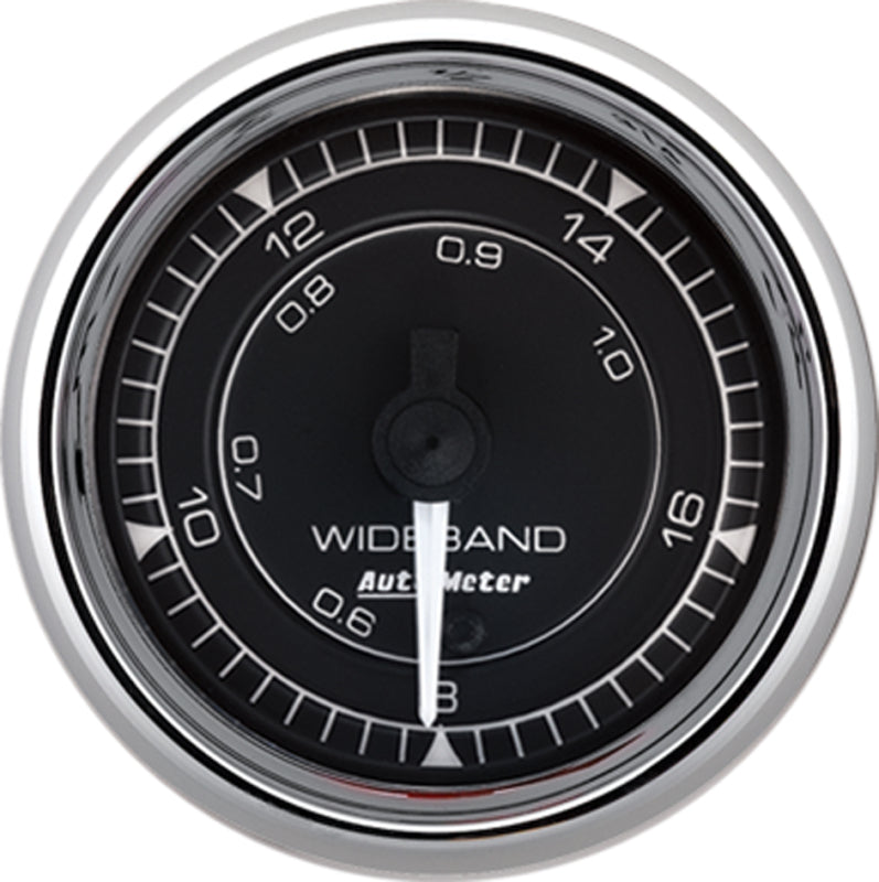 AutoMeter Chrono 2-1/16in 8:1-18:1 Stepper Motor Air/Fuel Ratio-Wideband Analog Gauge - Chrome