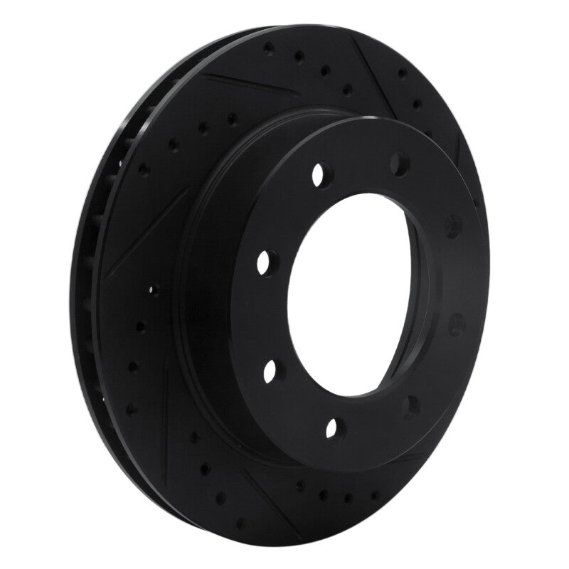 R1 Concepts R1 73-93 Dodge B350 Front Right Drilled & Slotted Black Brake Rotor