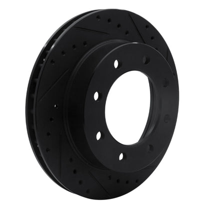 R1 Concepts R1 73-93 Dodge B350 Front Right Drilled & Slotted Black Brake Rotor