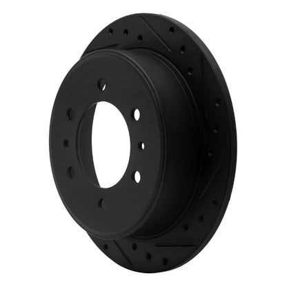 R1 Concepts R1 06-10 Hummer H3 Rear Right Drilled & Slotted Black Brake Rotor