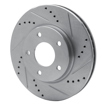 R1 Concepts R1 07-17 Dodge CALIBER Front Right Drilled & Slotted Silver Brake Rotor