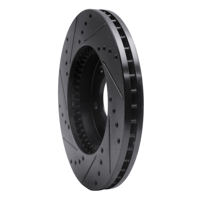 R1 Concepts R1 93-95 Acura Legend Front Right Drilled & Slotted Black Brake Rotor