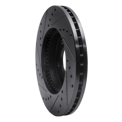 R1 Concepts R1 93-95 Acura Legend Front Right Drilled & Slotted Black Brake Rotor