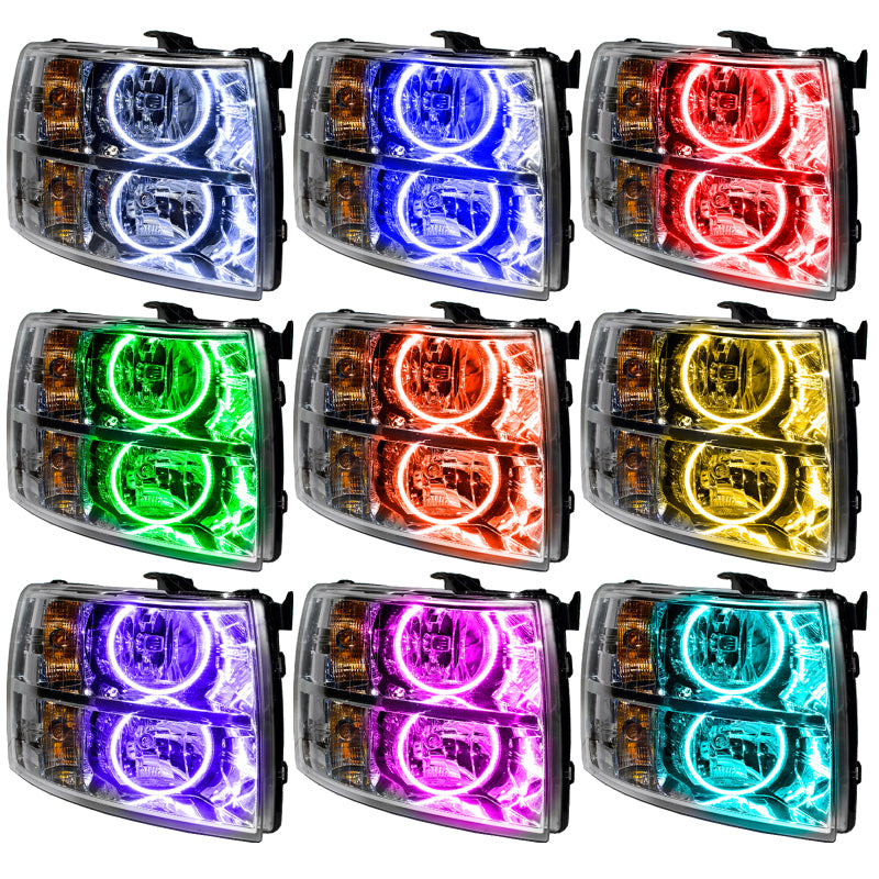 ORACLE Lighting Oracle 07-13 Chevrolet Silverado SMD HL - Round Style - ColorSHIFT w/o Controller