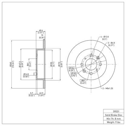 DFC 01-05 Acura EL Rear Brake Rotor