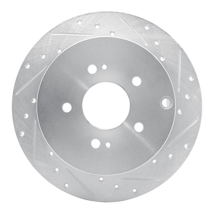 R1 Concepts R1 04-11 Mitsubishi Grandis (Mexico) Rear Right Drilled & Slotted Silver Brake Rotor