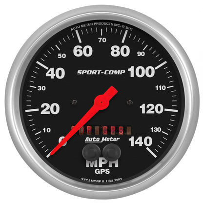 AutoMeter Gauge Speedometer 5in. 140MPH GSP Sport-Comp
