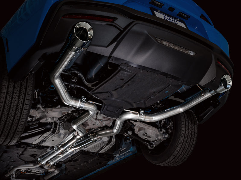 AWE Tuning AWE 2024 Ford Mustang GT Fastback S650 RWD Track Edition Cat-Back Exhaust w/ Dual Chrome Silver Tips