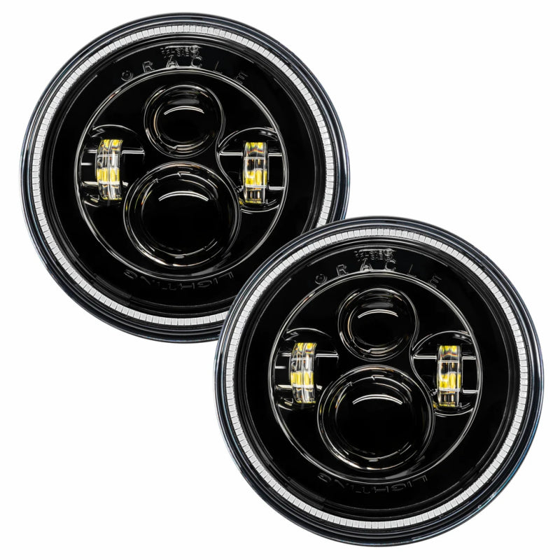 ORACLE Lighting Oracle 7in High Powered LED Headlights - Black Bezel - Blue