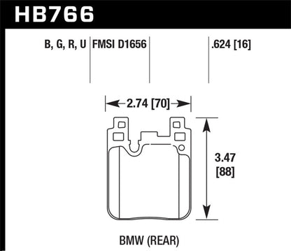 Hawk Performance Hawk 14-20 BMW 2-Series / 12-18 BMW 3-Series HP+ Street Rear Brake Pads