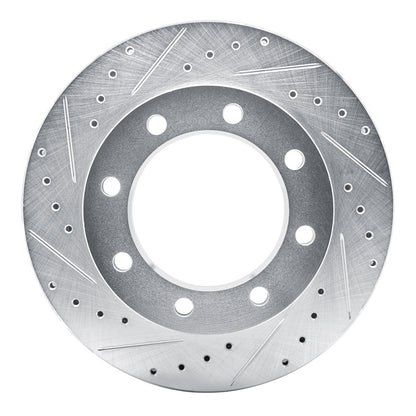 R1 Concepts R1 77-00 Chevrolet V30 & V3500 Pickup Front Left Drilled & Slotted Silver Brake Rotor